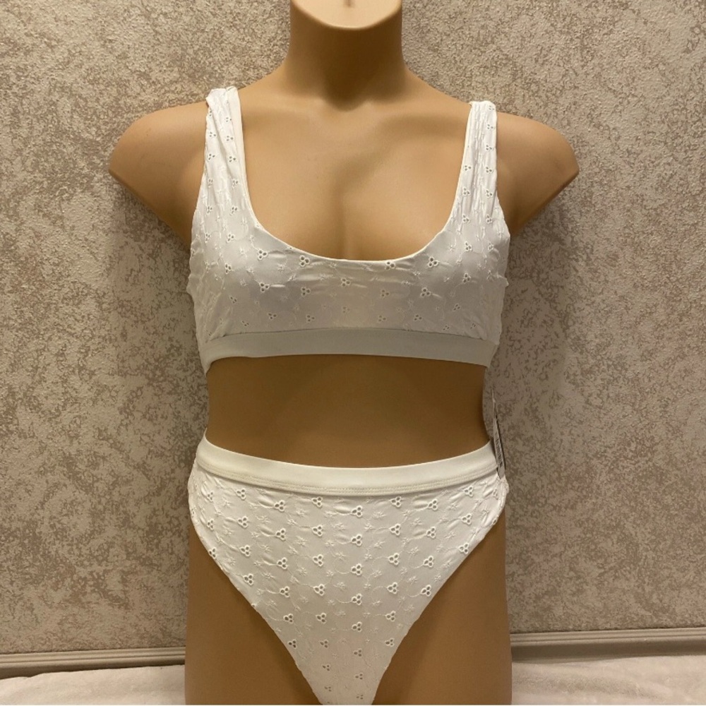 Dippin' Daisy's White Floral Eyelet Bikini